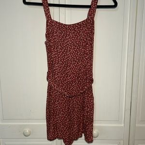 Holister Red Floral Romper, Size S, NWT